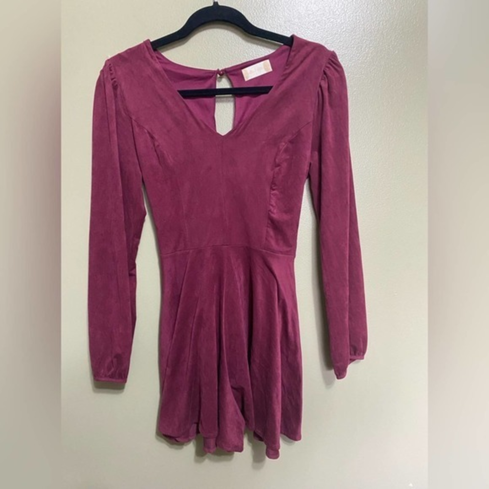 Altar’d State Velvet‎ Romper, Size L